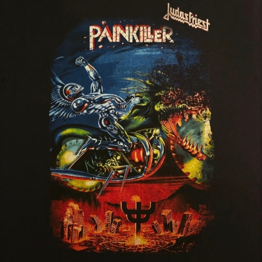 Judas Priest Distressed Pain Killer Large Shirt - Picture 2 of 3
